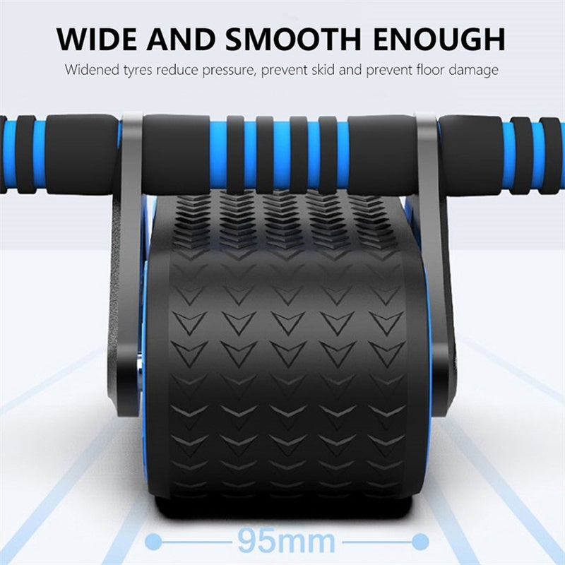 Women Men Automatic Rebound Ab Wheel Roller Waist